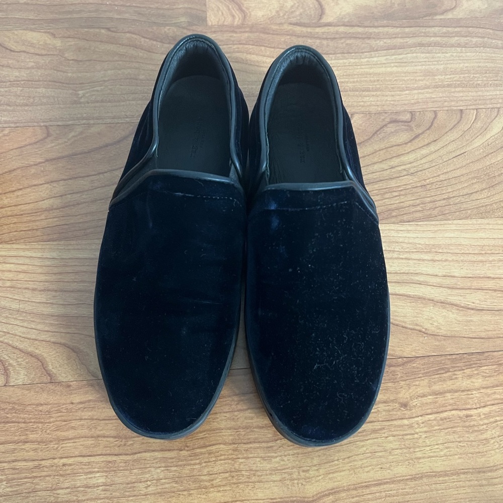 Rag & Bone Black Velvet Slip-On Sneakers | Size 5.5